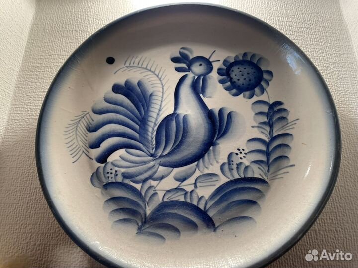 Настенная тарелка Гжель сссср