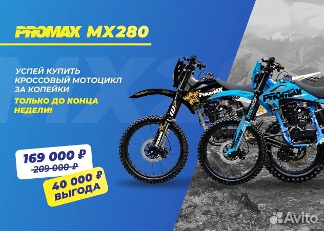 Кроссовый мотоцикл promax MX280 monster