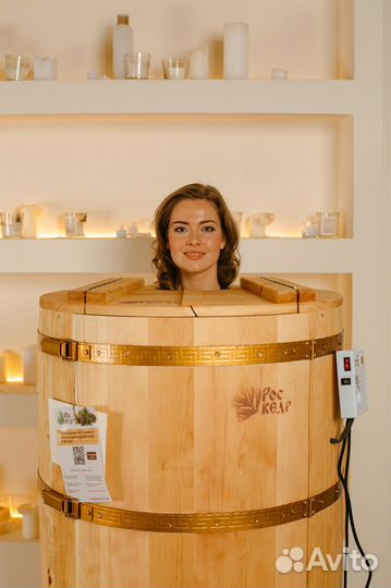 Кедровая фитобочка диаметром 89 см