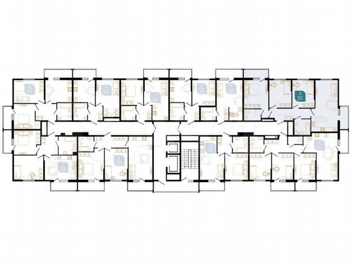 3-к. квартира, 85,4 м², 15/16 эт.