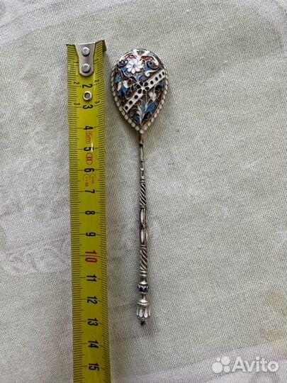 Ложки серебро эмаль