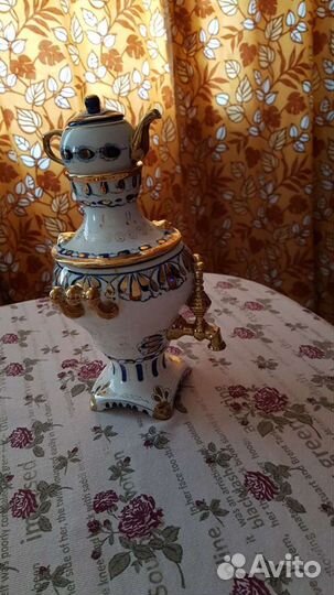 Самовар сувенирный Гжель