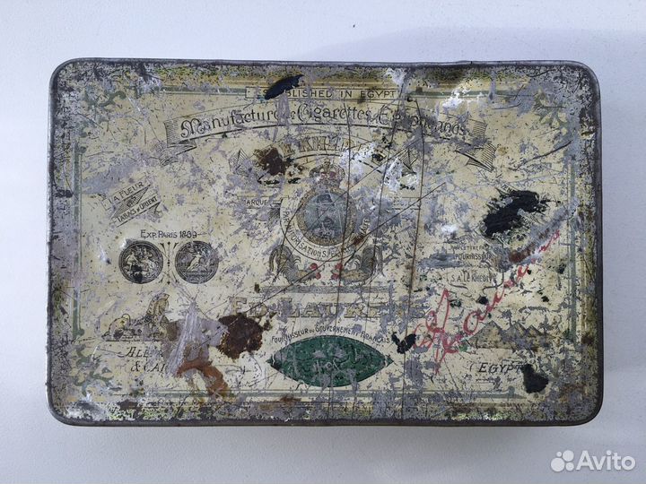 Винтажная сигаретная коробка 1900-1930 г.г
