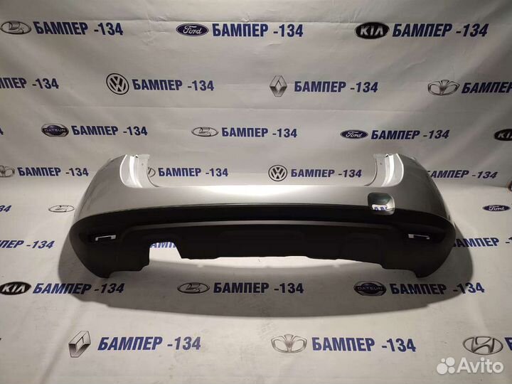 Бампер задний renault duster серебристый