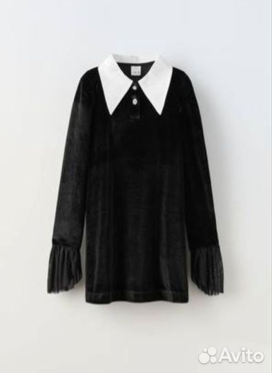 Бархатное платье zara