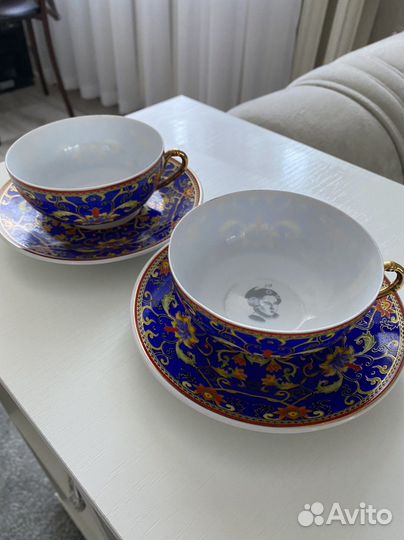 Японский костяной фарфор с позолотой 24к