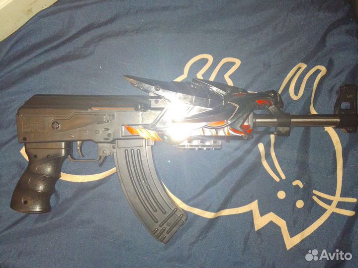 Игрушечный автомат ак47 с пульками