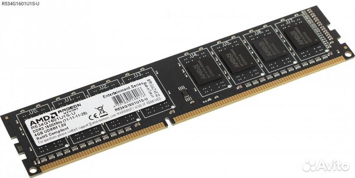 R534G1601U1S-U, Модуль памяти AMD 4 гб dimm DDR3 1