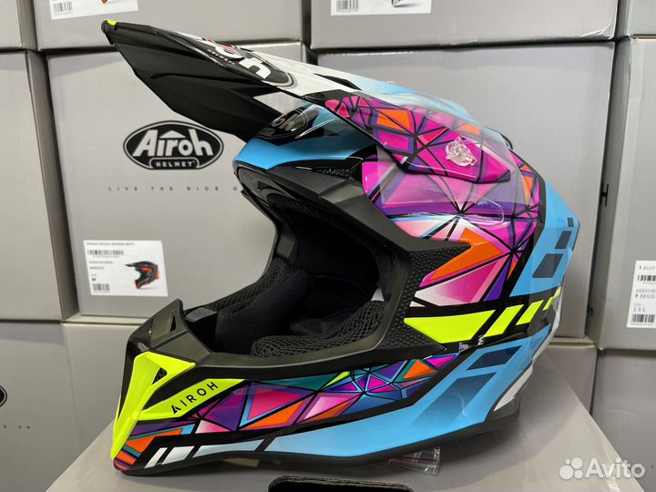 Кроссовый шлем Airoh wraap diamond gloss