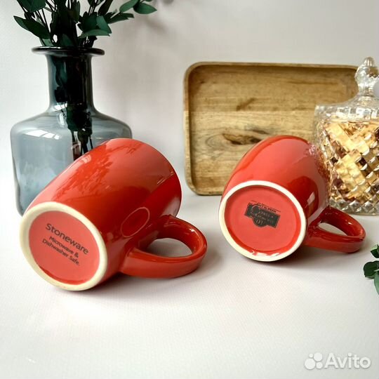 Кружка красная 350 мл керамическая чашка