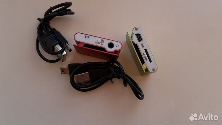 Mini Clip mp3 Player салатовый и розовый