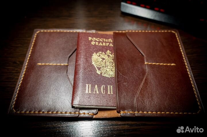Обложка на паспорт из натуральной кожи