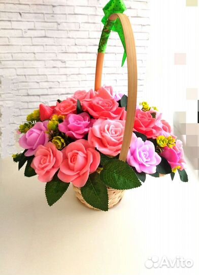 Интерьерные композиции (корзины и букеты из мыла)