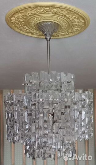 Хрустальная люстра СССР винтажная