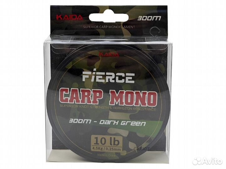 Леска Kaida Fierce Carp Mono 300m (0.28)