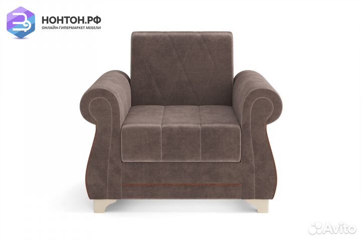 Кресло Порто серо-коричневое