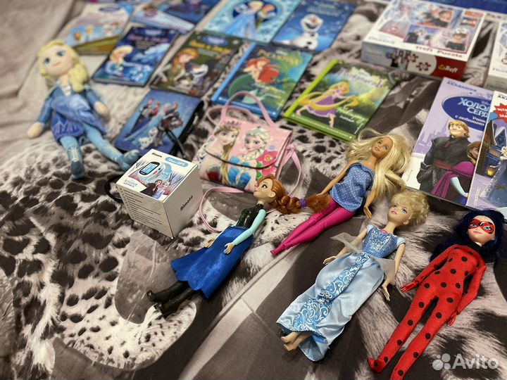 Детские книги сказки пазлы игры холодное сердце