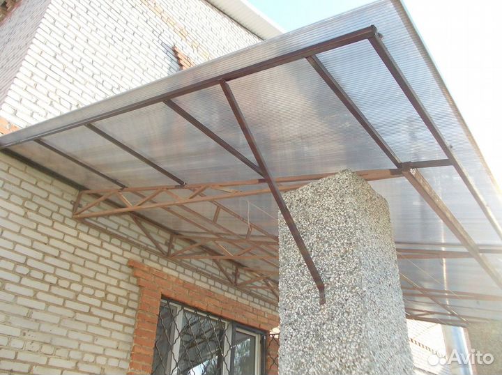 Навес двускатный