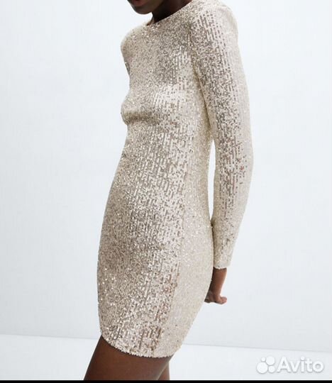 Платье с пайетками Mango