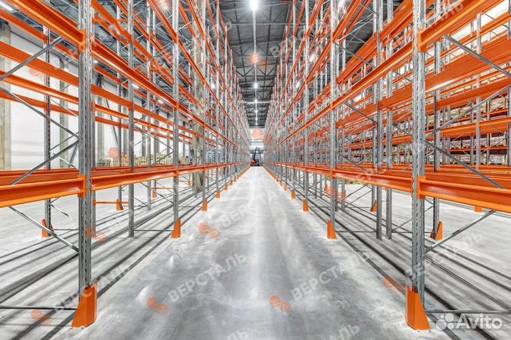 Паллетные фронтальные стеллажи для склада новые и