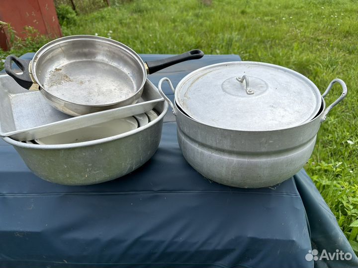 Таз алюминиевый, кастрюля большая