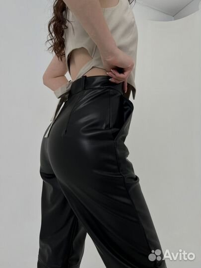 Брюки кожаные