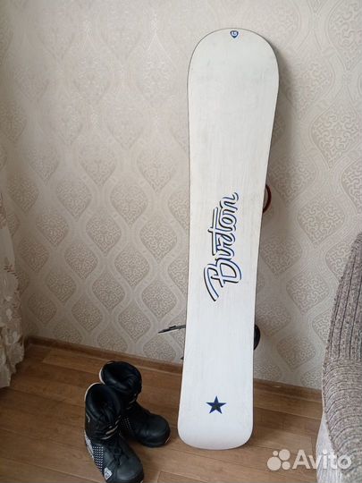 Сноуборд burton 161см + Ботинки+крепы