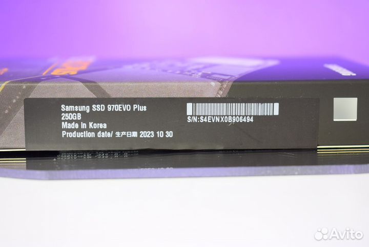 Жесткий диск M.2 nvme 250 GB 970 EVO Plus Samsung