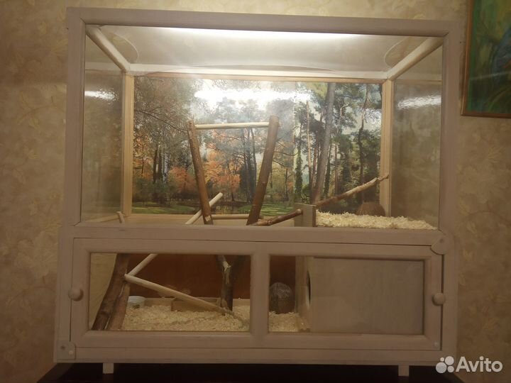 Клетка большая ручной работы+подсветка