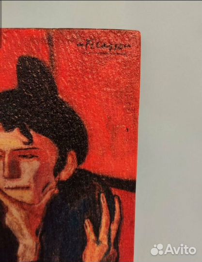 Картина фреска на дереве