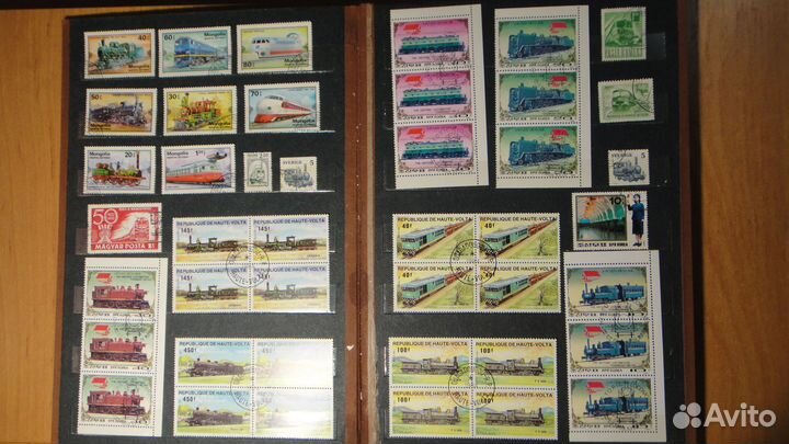 Марки. Железная дорога. Набор