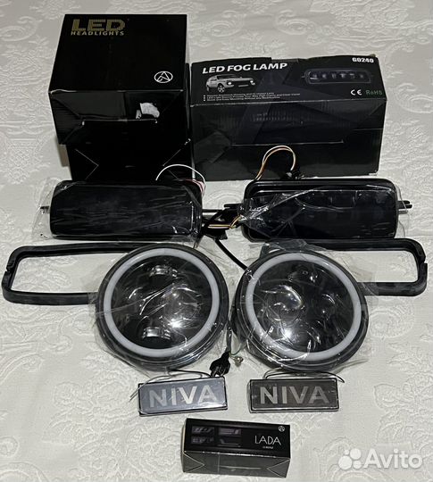 Оптика LED фары на ниву