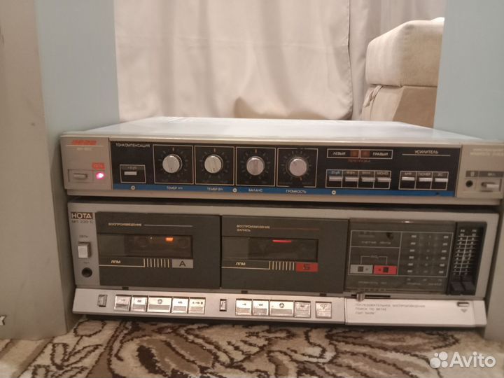 Магнитофон усилитель и колонки