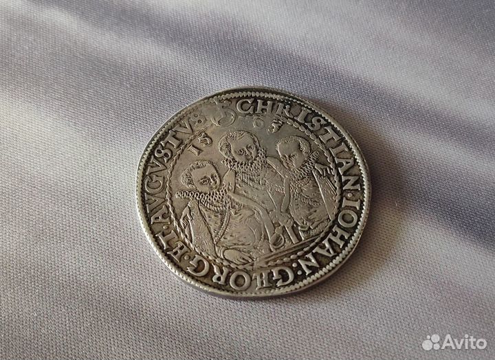Германия Саксония 1 талер 1593 год Три брата