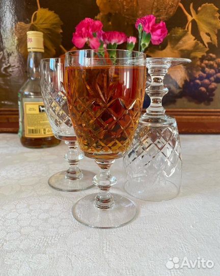 Хрустальные фужеры, бокалы. СССР, Богемия