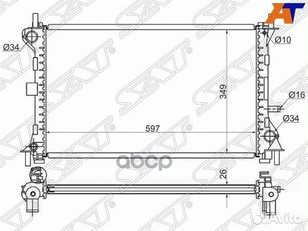 Радиатор Ford Focus 98-04 FD0001 Sat