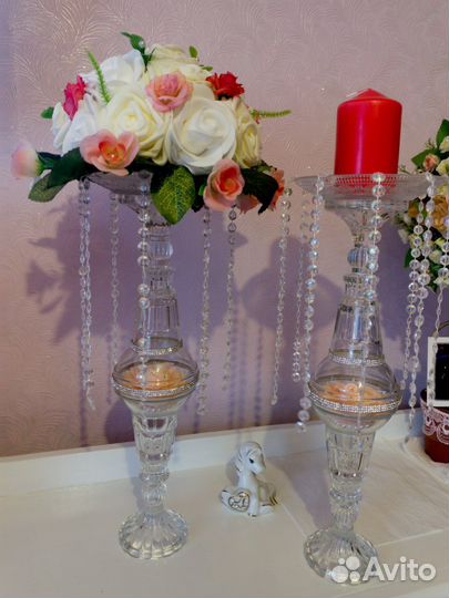 Свадебный декор-подсвечники