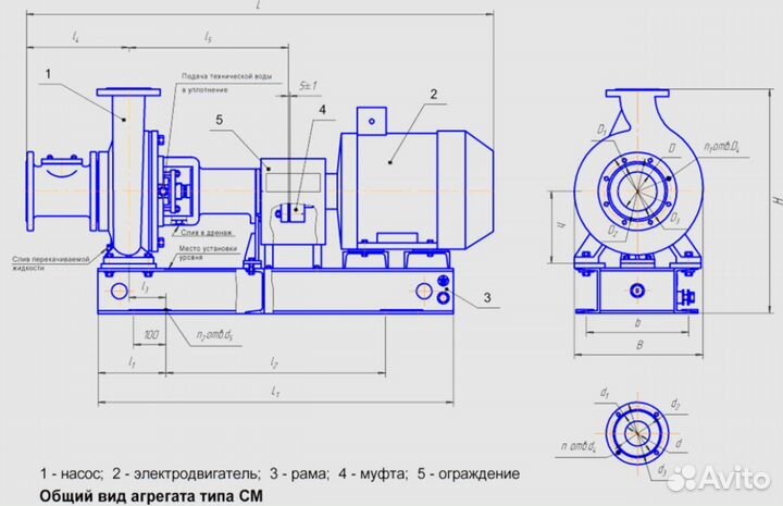 Насос фекальный см 80-50-200