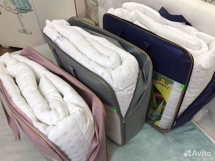 Одеяло и Подушки Бамбук, хлопок мелкостеган