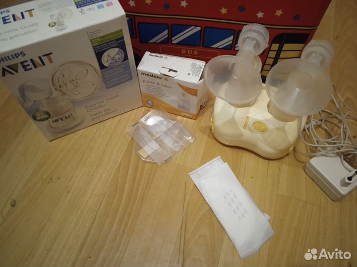 Молокоотсос medela mini electric plus + avent ручн