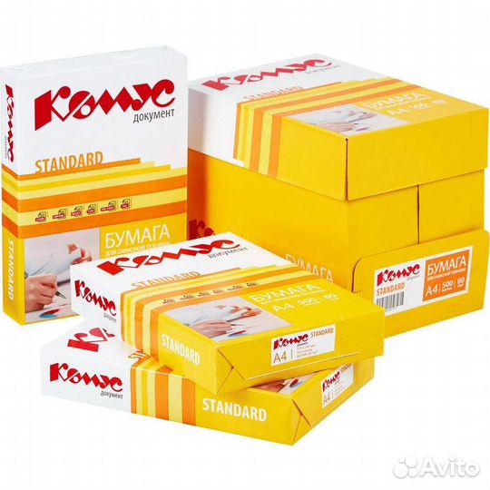 Офисная бумага А4 Комус-Стандарт 80г 500л