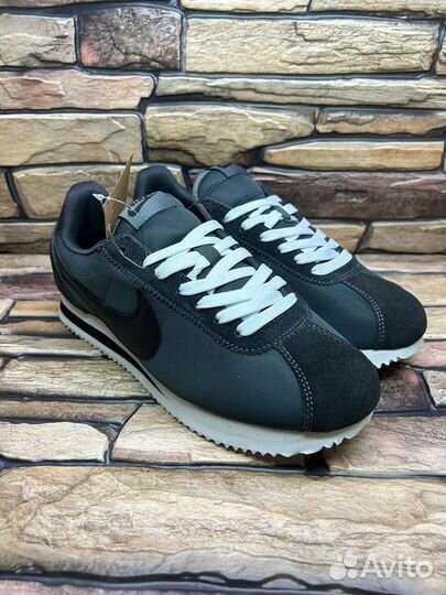 Кроссовки nike cortez grey black 41 нейлон