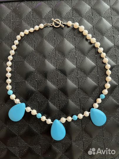 Колье из натурального жемчуга