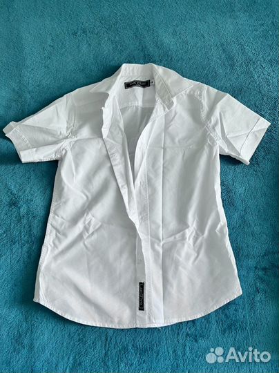 Рубашка белая на мальчика 134-140