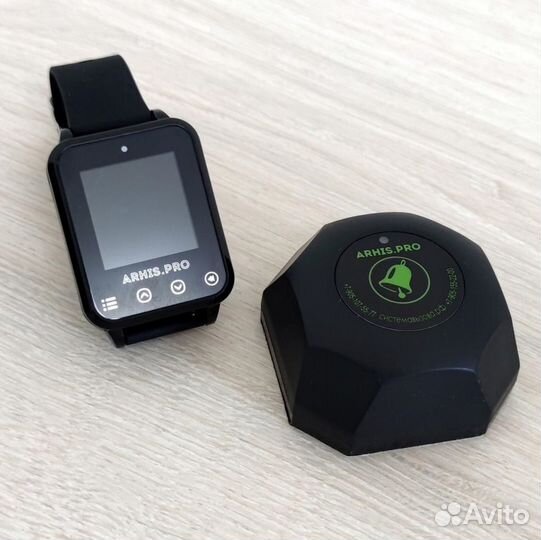 Кнопка вызова персонала, официанта Бургер и часы