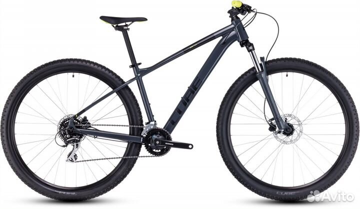 Велосипед cube 2023 Aim Pro grey-n-flashyellow 18