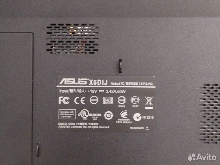 Ноутбук asus бу модель x5DIJ