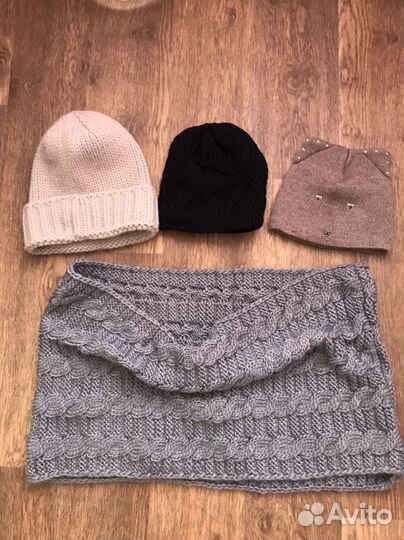 Шарф, палантин,снуд женский, шапки