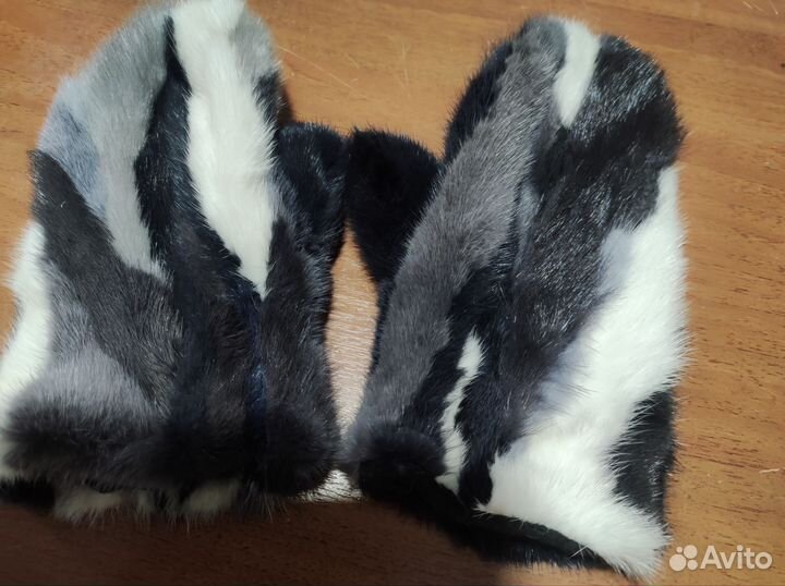 Норковые варежки,новые