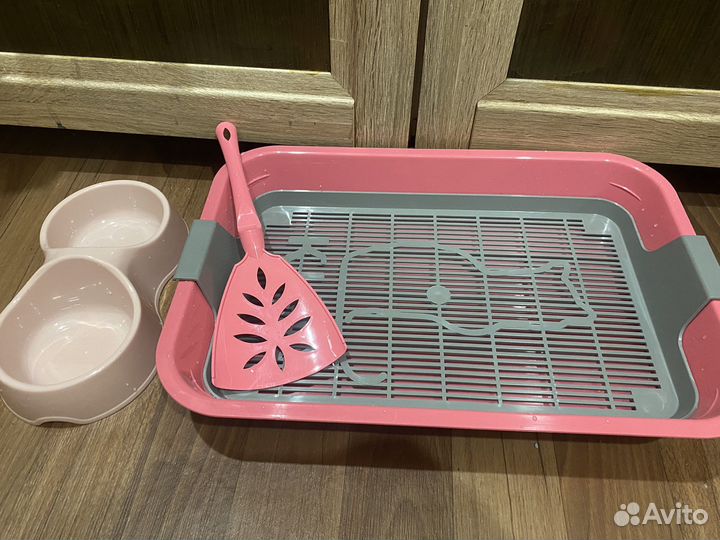 Лоток для кошек, лопатка для лотка, кошачья миска